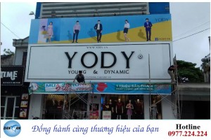 Thi công biển quảng cáo cho thời trang YODY tại Thanh Hóa