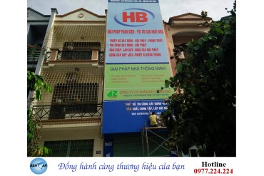 Thi công biển quảng cáo tại Thanh Hóa cho Công ty cổ phần xây dựng HB