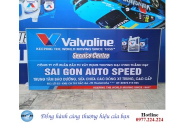 Làm biển quảng cáo tại Thanh Hóa cho nhãn hàng dầu động cơ Valvoline